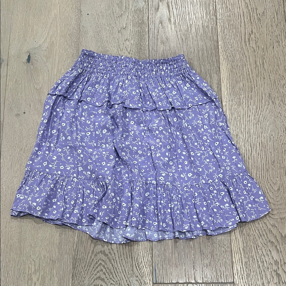 Zara Purple Floral Skirt